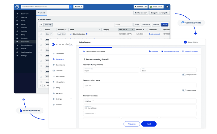 Smarter Drafter + Clio Integration